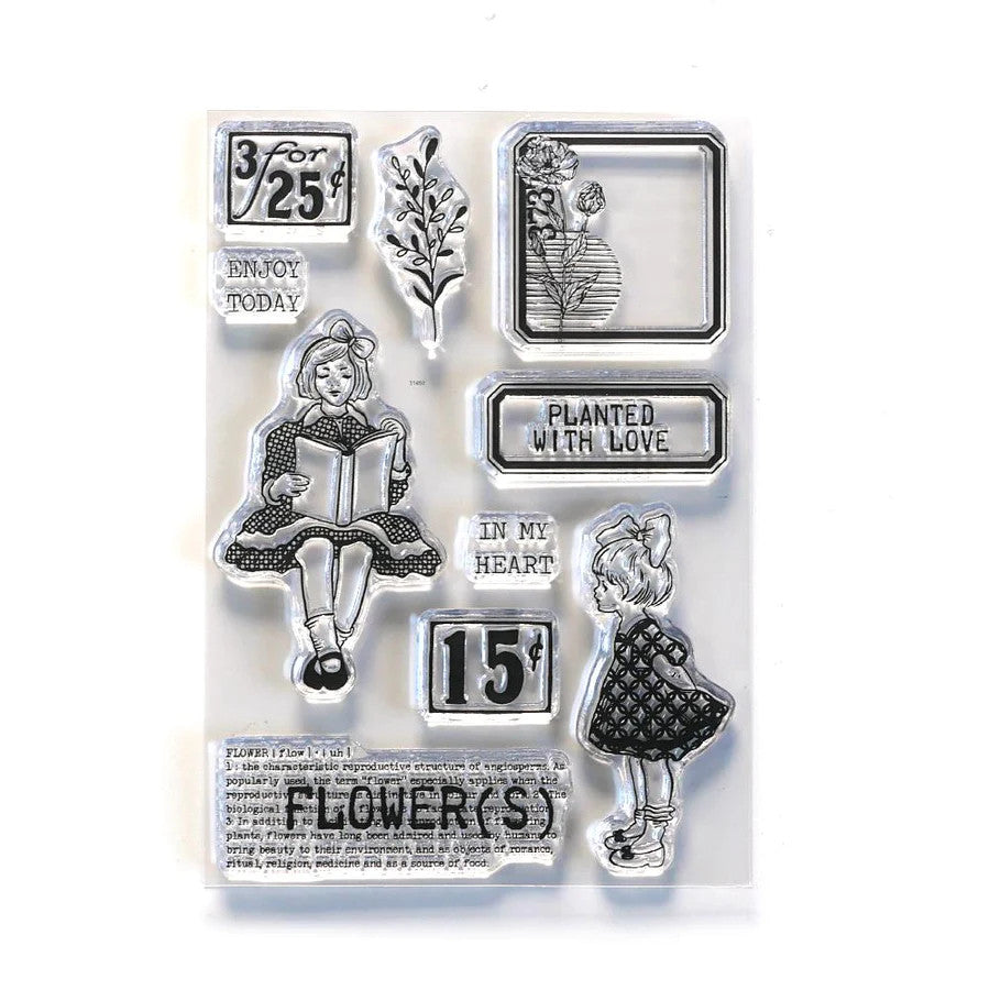 Elizabeth Craft Designs Planted with Love Stamp Set